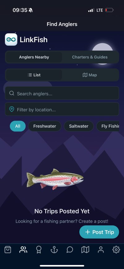 LinkFish Find Anglers results